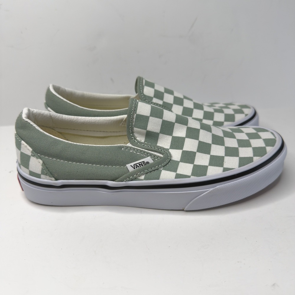 Vans Classic Slip-On Checkerboard Sage Green